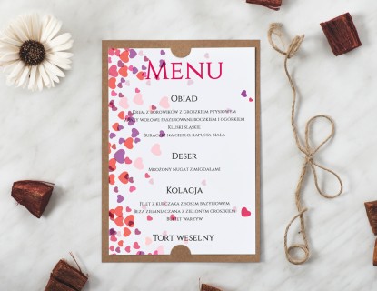 zdjęcie menu weselnego
